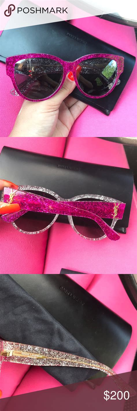 ysl pink glitter sunglasses|ysl sunglasses women's.